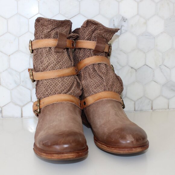 AS98 Strappy textured Ankle boots - Picture 2 of 6